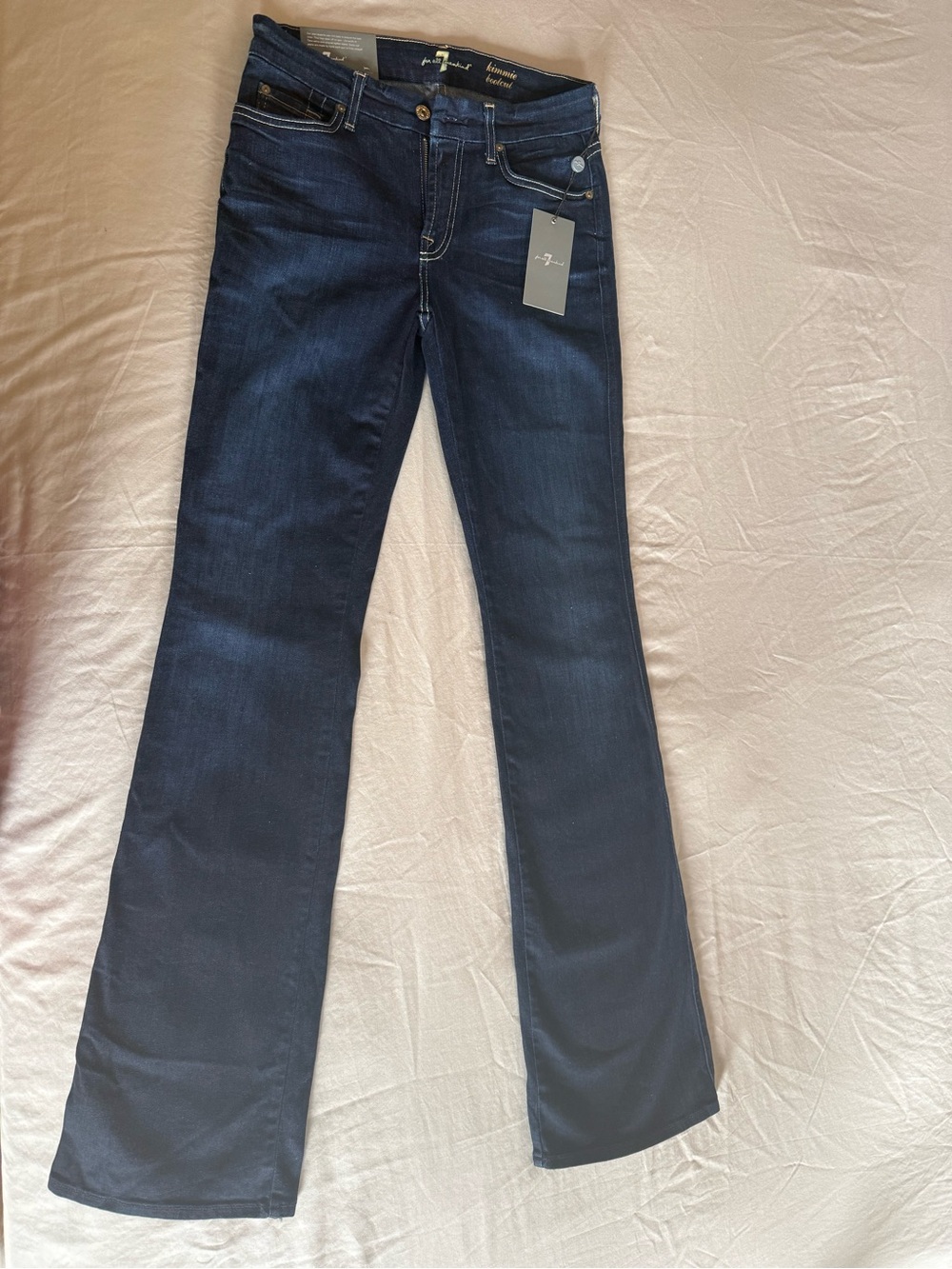 7 For All Mankind Dark Blue Bootcut Jeans